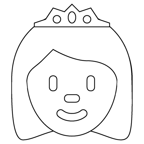 Princess emoji coloring page free printable coloring pages