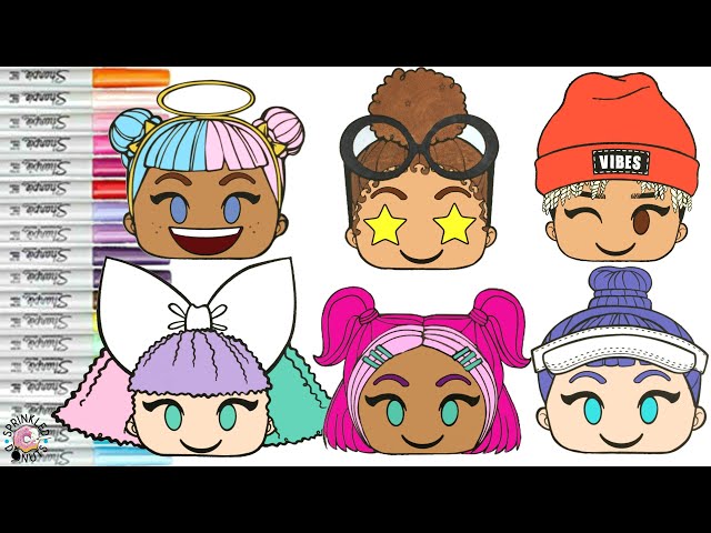 Lol surprise dolls emoji coloring book page pranksta boss queen sugar caddy cutie vrqt sunny