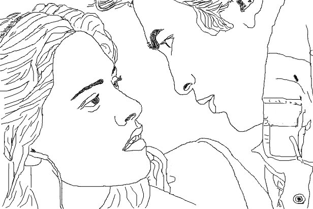 Twilight bella and edward coloring page