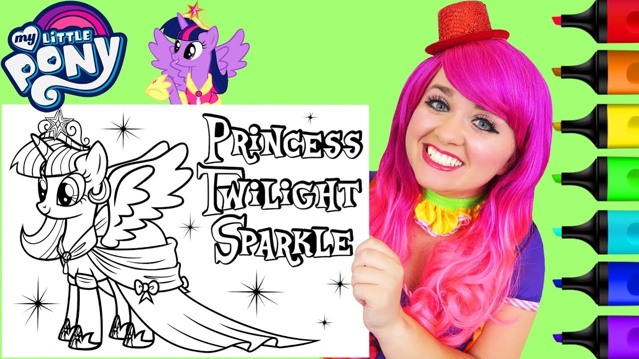 Coloring twilight sparkle my little pony coloring page prismacolor markers kimmi the clown