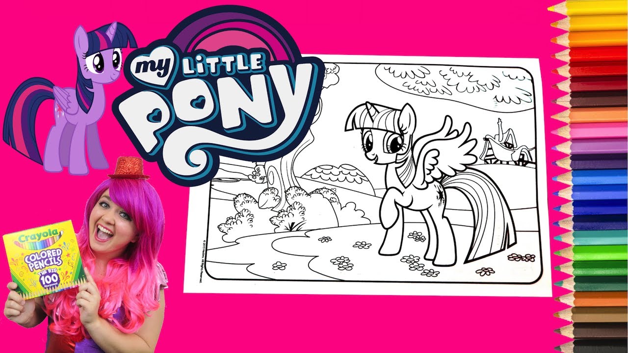 Coloring twilight sparkle y little pony coloring book page colored pencil kii the clown