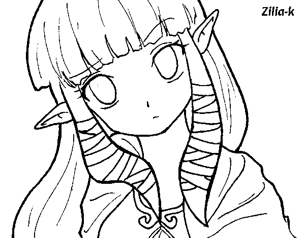 Princess zelda coloring page