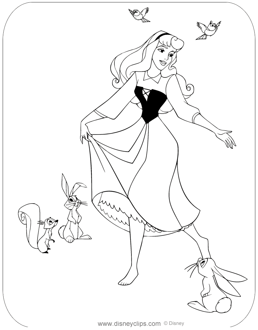 Sleeping beauty coloring pages