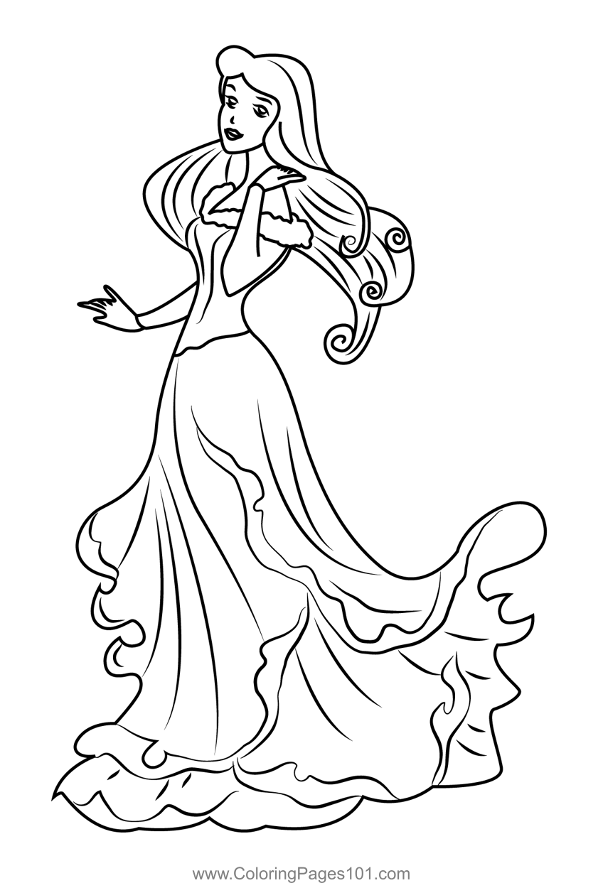 Briar rose coloring page for kids