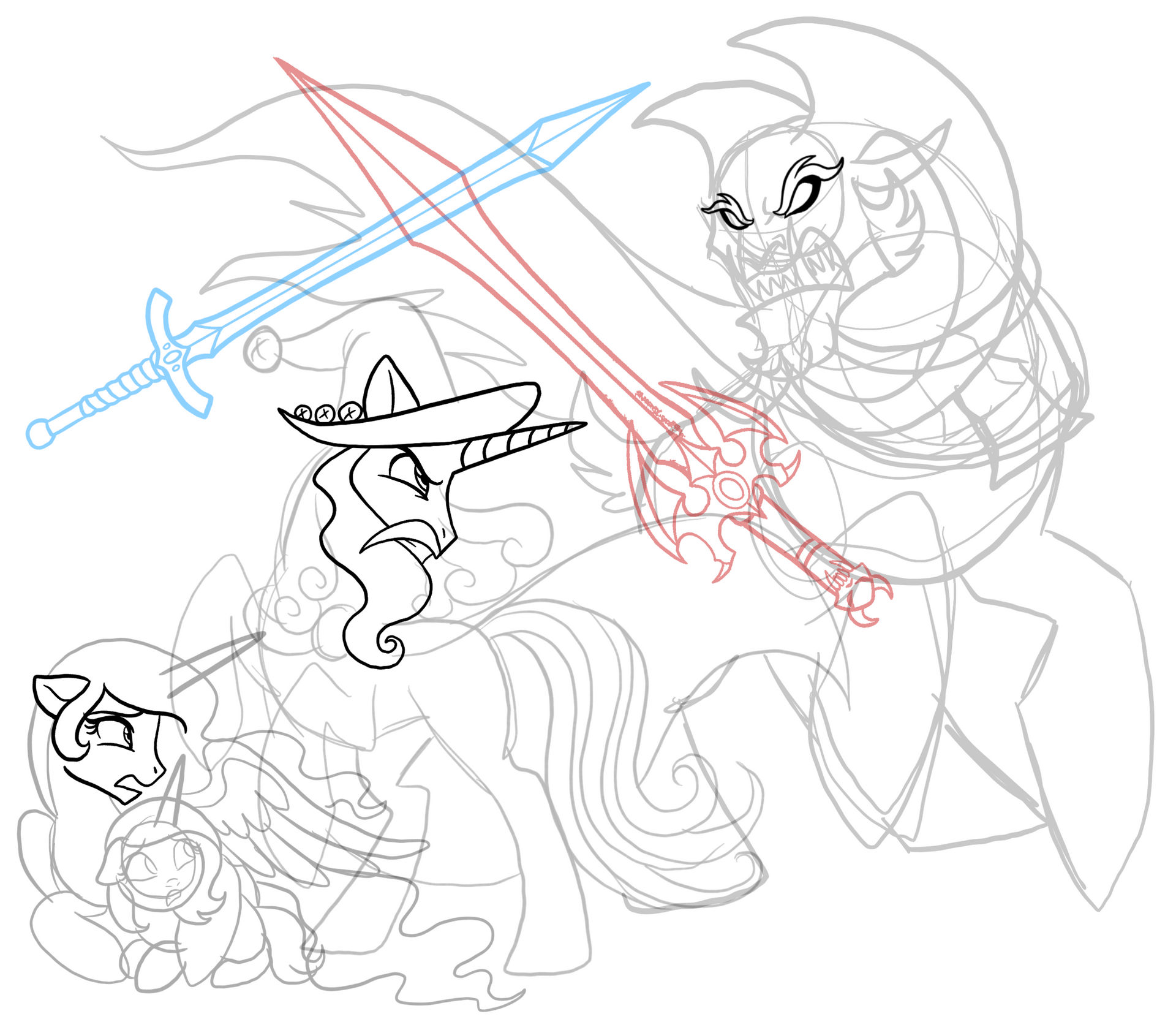 Defending the princesses wip by melspyrose on