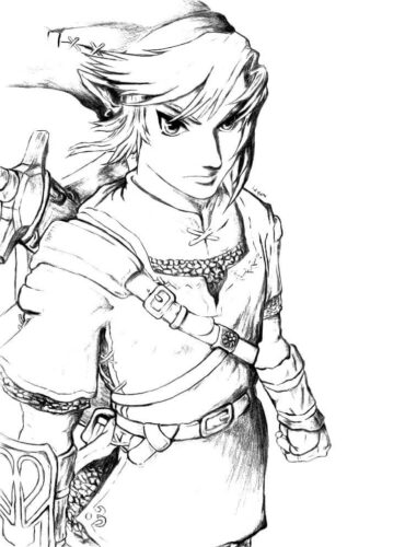 Legend zelda coloring page