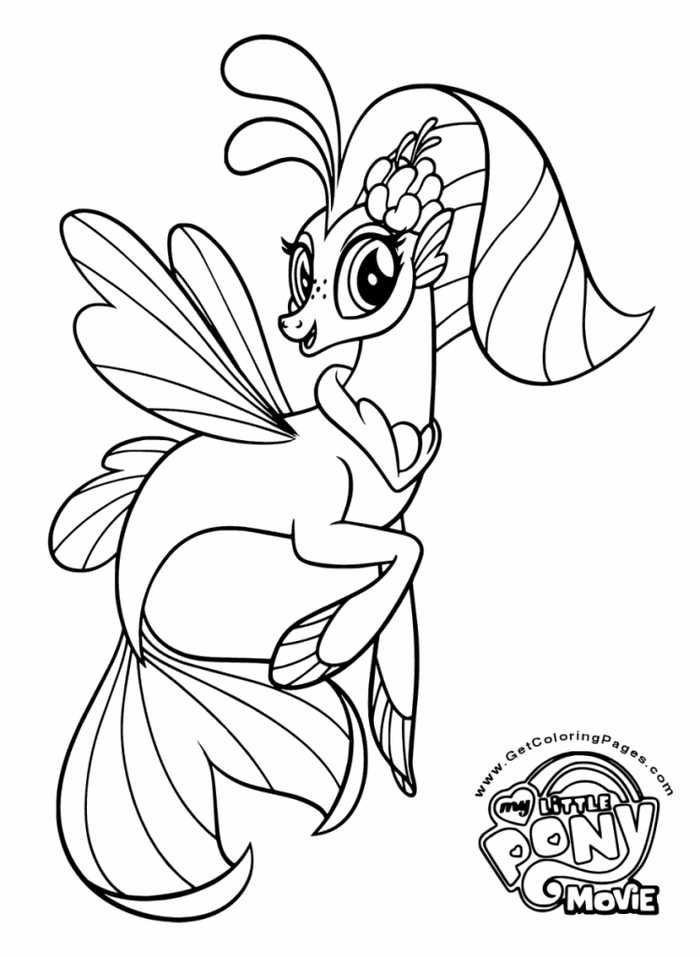 My little pony the movie coloring page princess skystar seapony my little pony coloring my little pony movie horse coloring pages