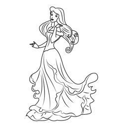 Briar rose coloring page for kids