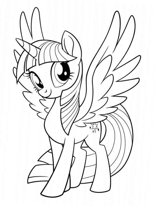 Princess twilight sparkle coloring page