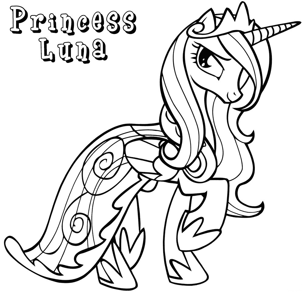 Princess luna coloring pages