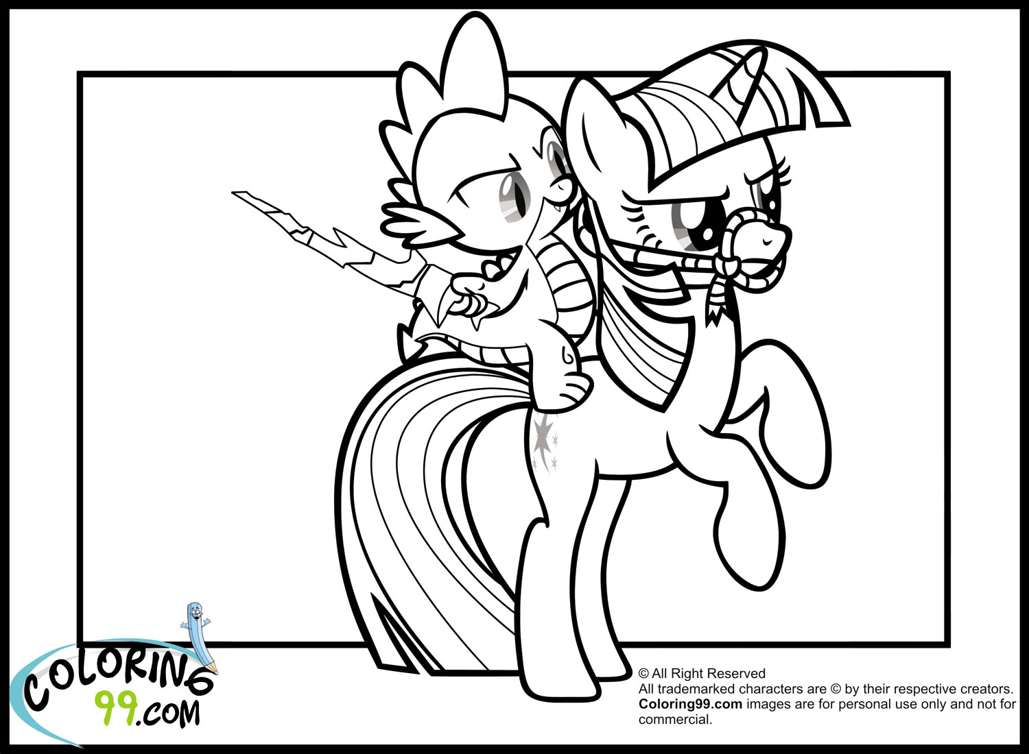 My little pony twilight sparkle coloring pages team colors