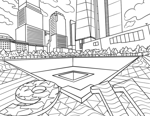 Twin towers coloring pages free printable pictures