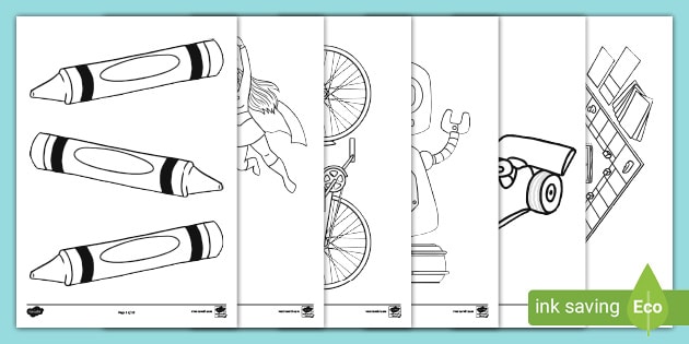 Toys coloring sheets teacher