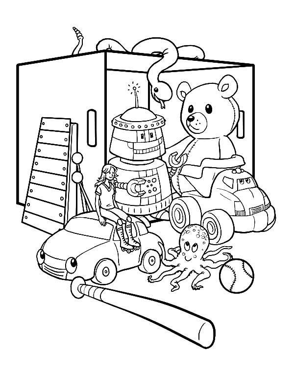 Toys coloring pages