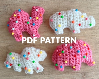 Frosted animal cookies pdf crochet pattern twinkie chan amigurumi play food