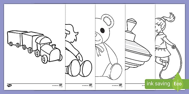 Toys coloring sheets teacher