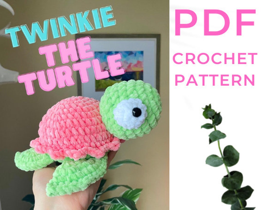 Twinkie the turtle crochet pattern pdf downloadable amigurumi patterns digital crochet plushie pattern