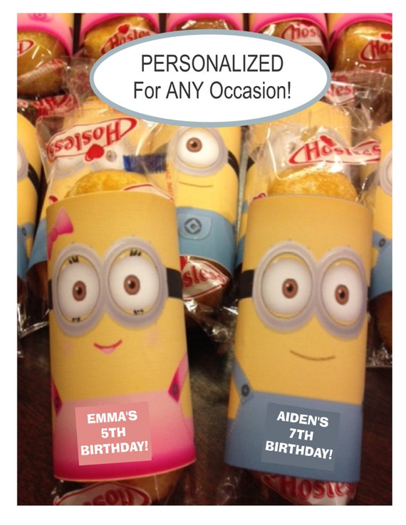 Minions twinkie wrappers birthday party favors teacher