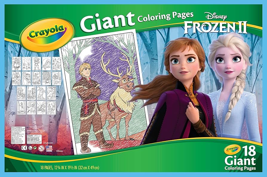 Crayola frozen giant coloring pages toys games