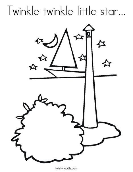 Twinkle twinkle little star coloring page