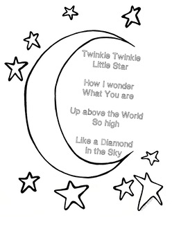 Twinkle twinkle little star coloring page by miss jenny designs tpt