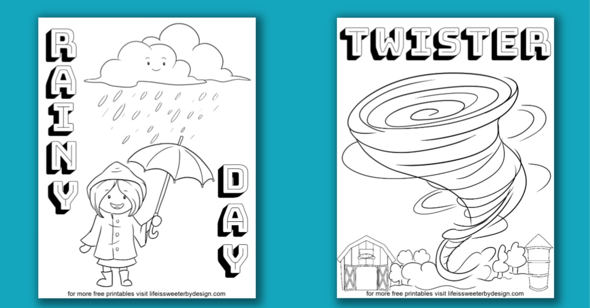 Weather coloring pages