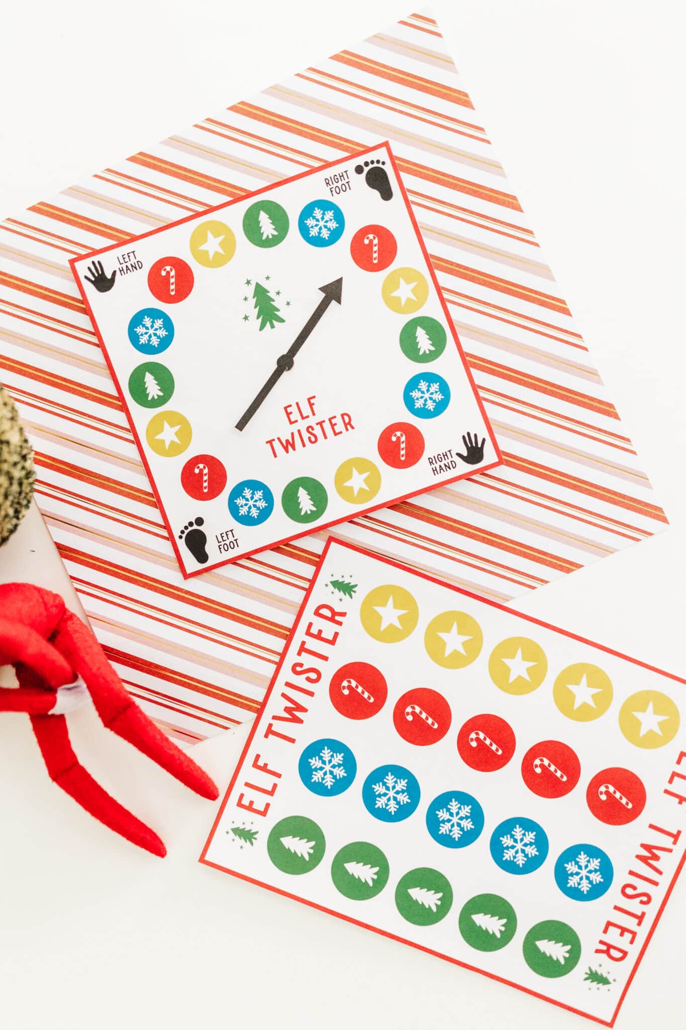 Elf twister free printable