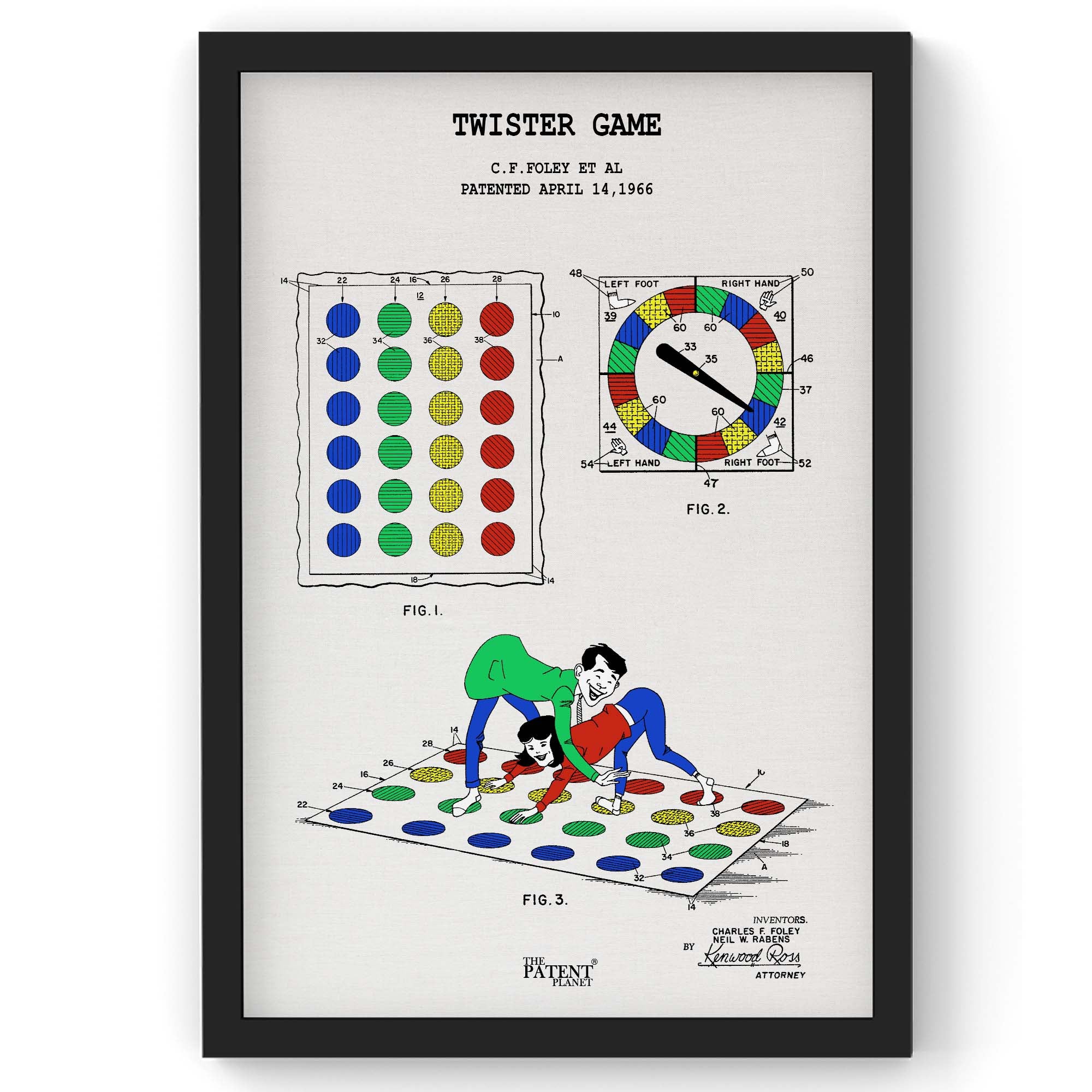 Twister game patent prt twister board game kids room decor game r â dia
