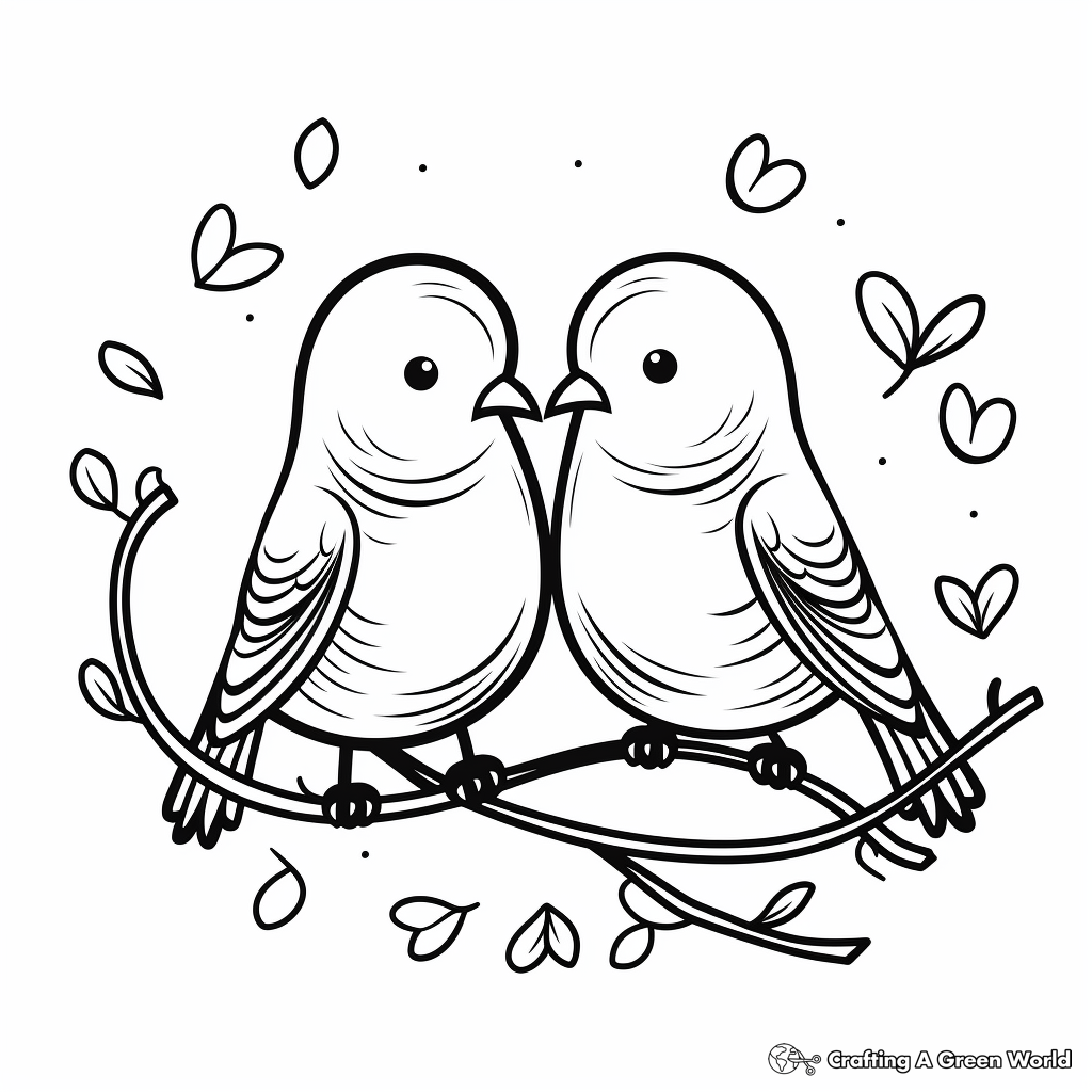 Love bird coloring pages