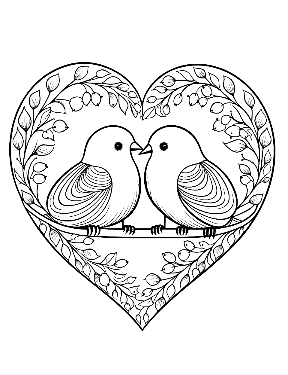 Heart coloring pages free printable sheets