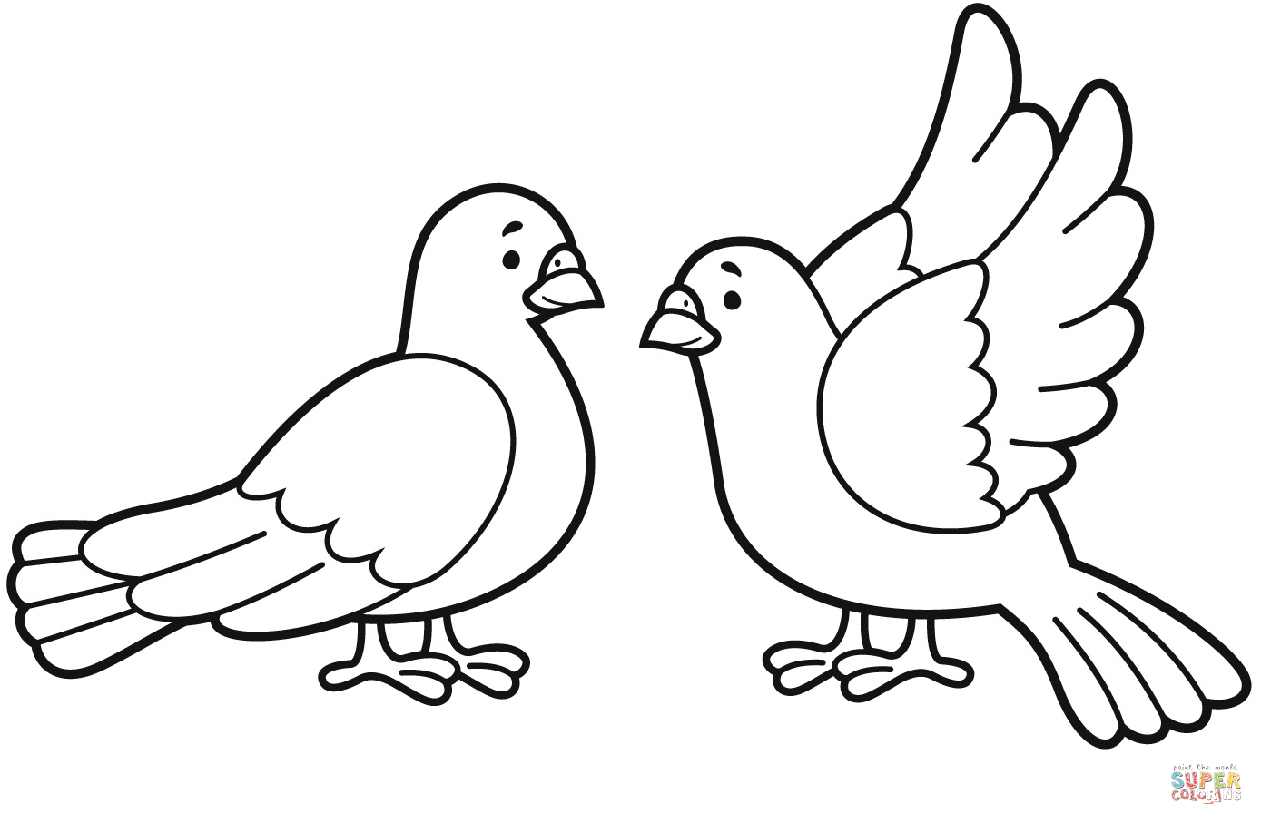 Love birds coloring page free printable coloring pages