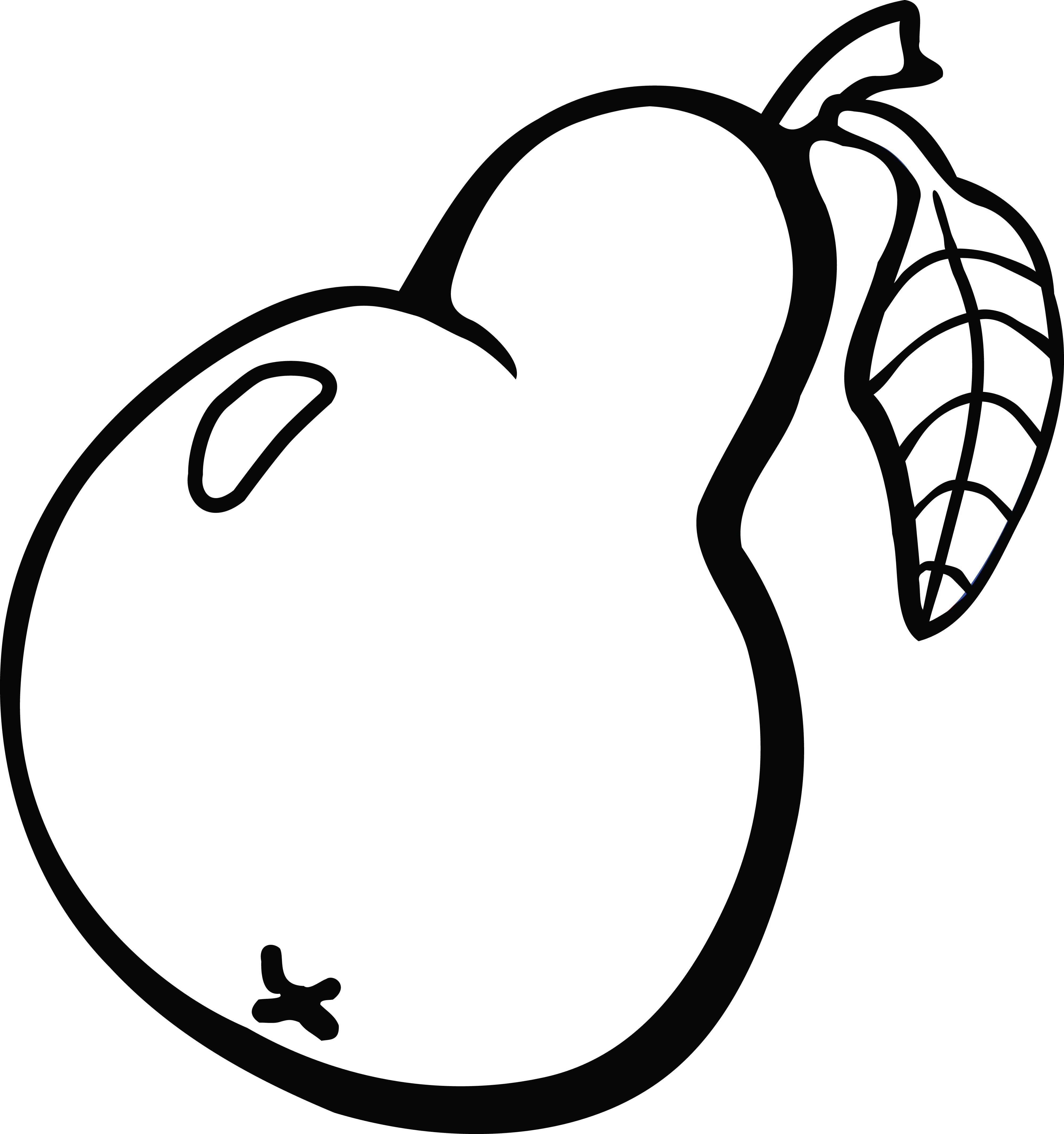 Pear coloring pages