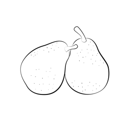 Pear coloring page for kids