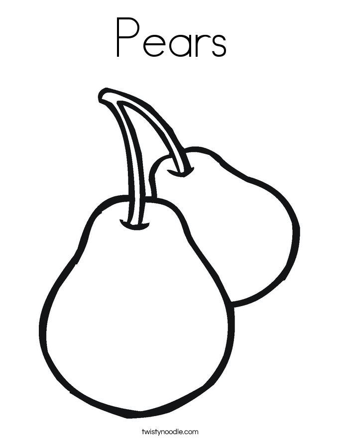 Pears coloring page