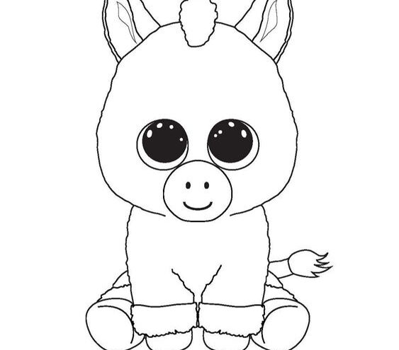 Free easy to print beanie boo coloring pages