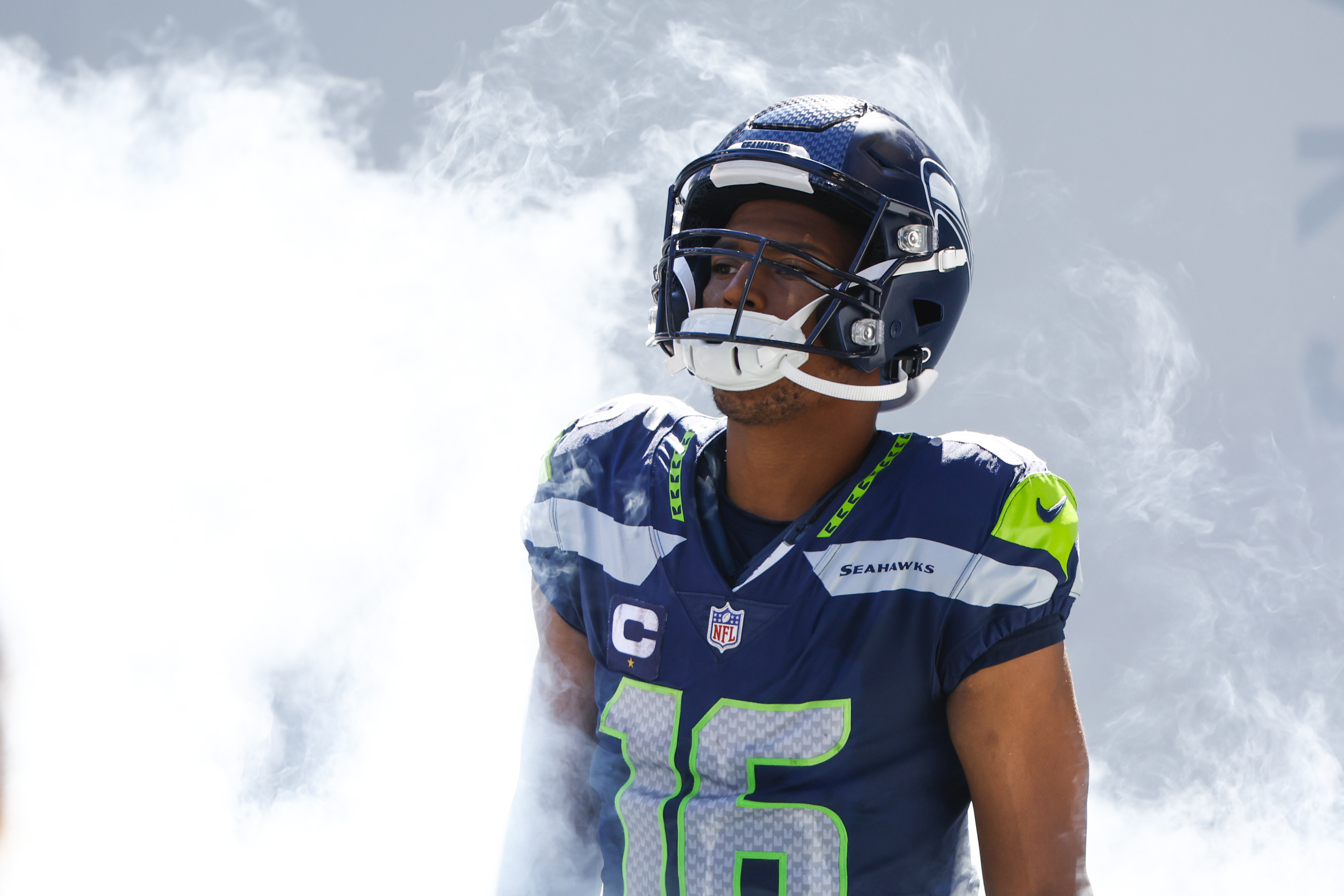 Download wallpapers Tyler Lockett, 4k, wide receiver, Seattle Seahawks,  american football, NFL, Russell Carrington Wilson, National Football  League, neon lights, Tyler Lockett Seattle Seahawks, Tyler Lockett 4K for  desktop with resolution 3840x2400.