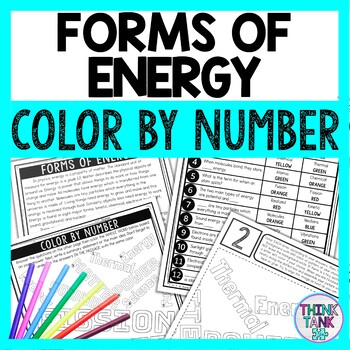 Forms of energy color by number