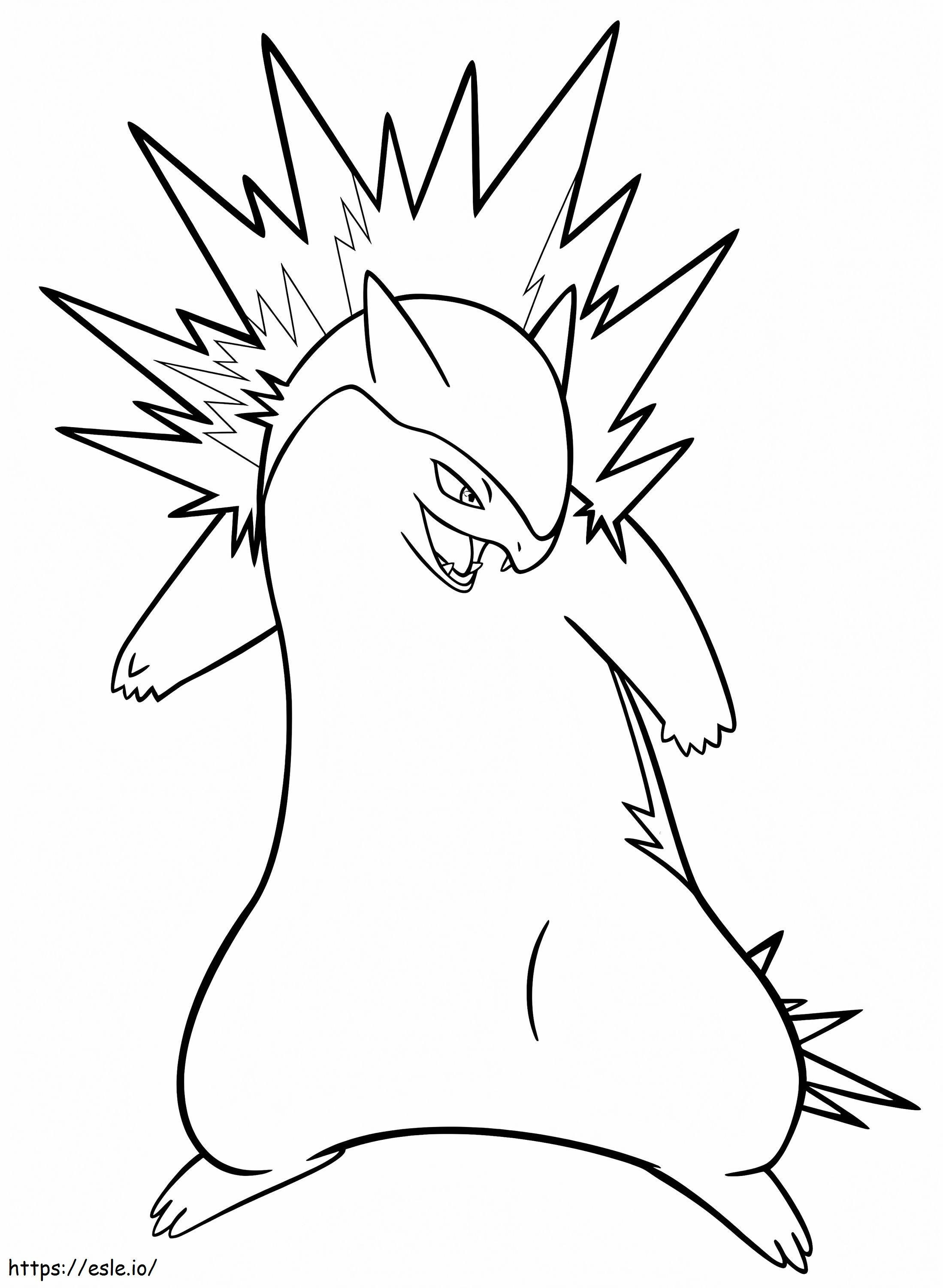 Typhlosn pokemon coloring page