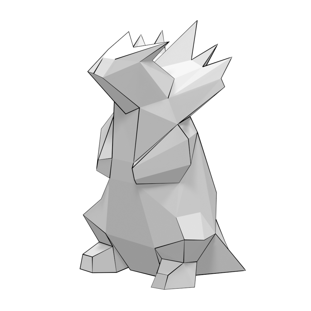 D papercraft model of typhlosion pokemon free printable papercraft templates