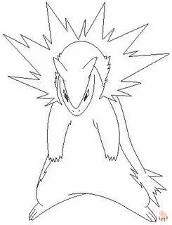 Typhlosion coloring pages printable free easy options for kids