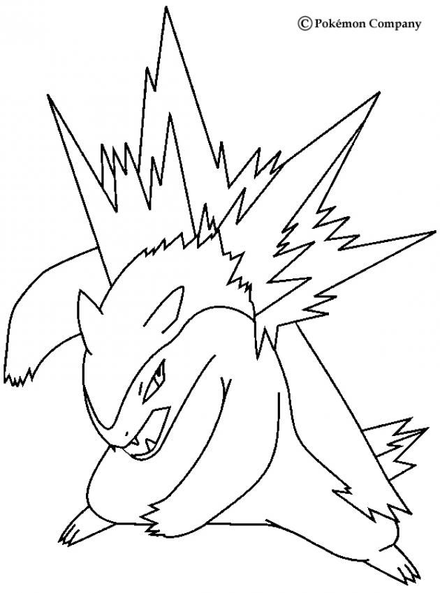 Typhlosion pokemon coloring page more fire pokemon coloring sheets on hellokids disegni da colorare con animali pokemon arte pokemon