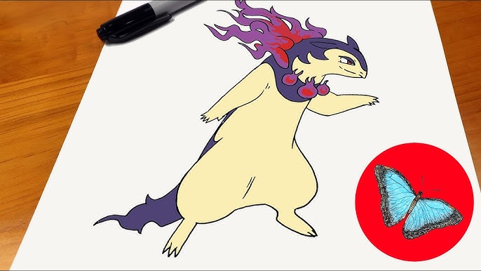 How to draw hisuian typhlosion