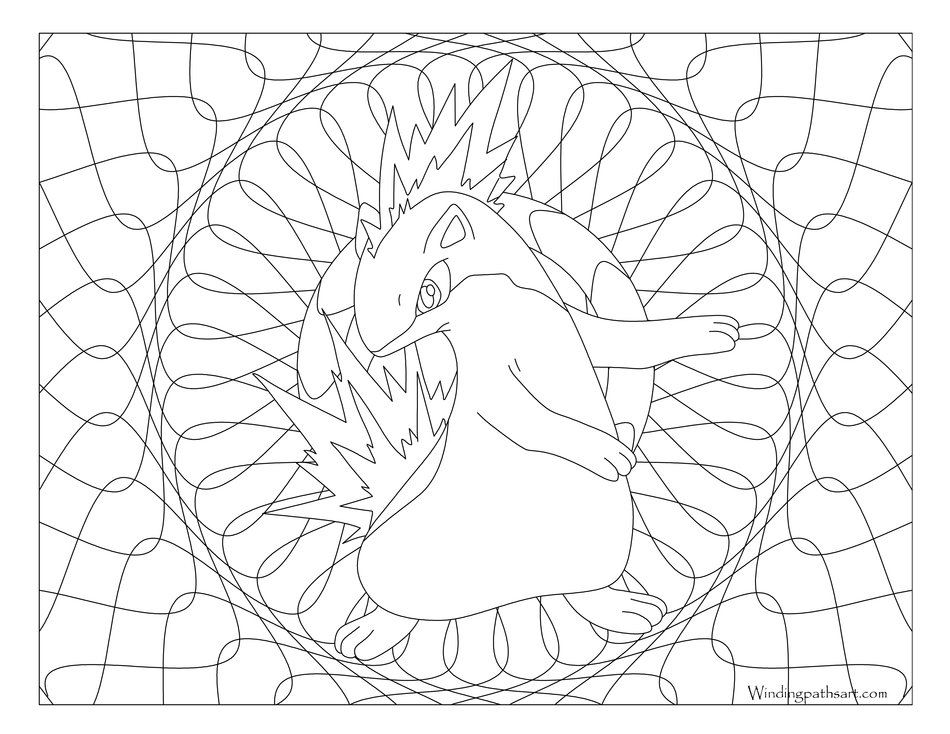 Quilava pokemon coloring page