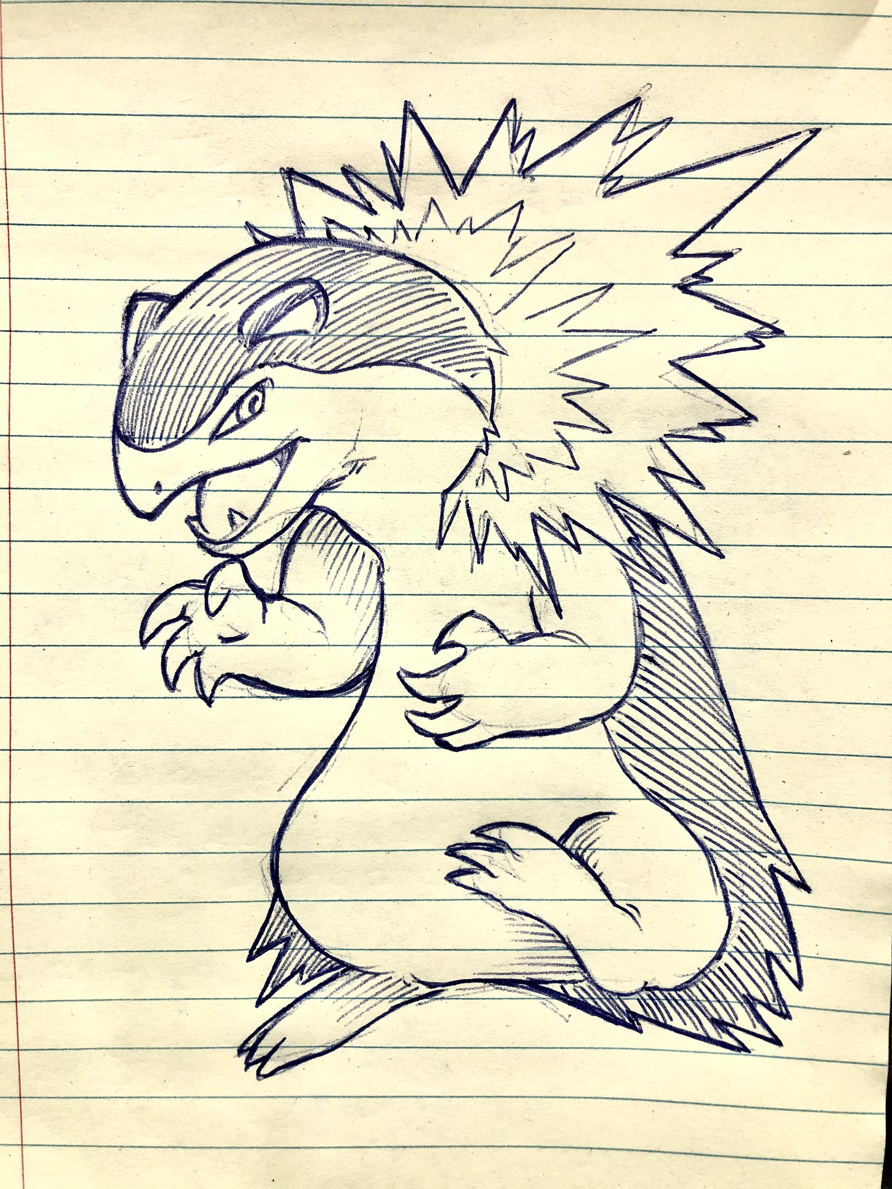 Work doodle of classic gen sprite typhlosion enjoy rpokemon