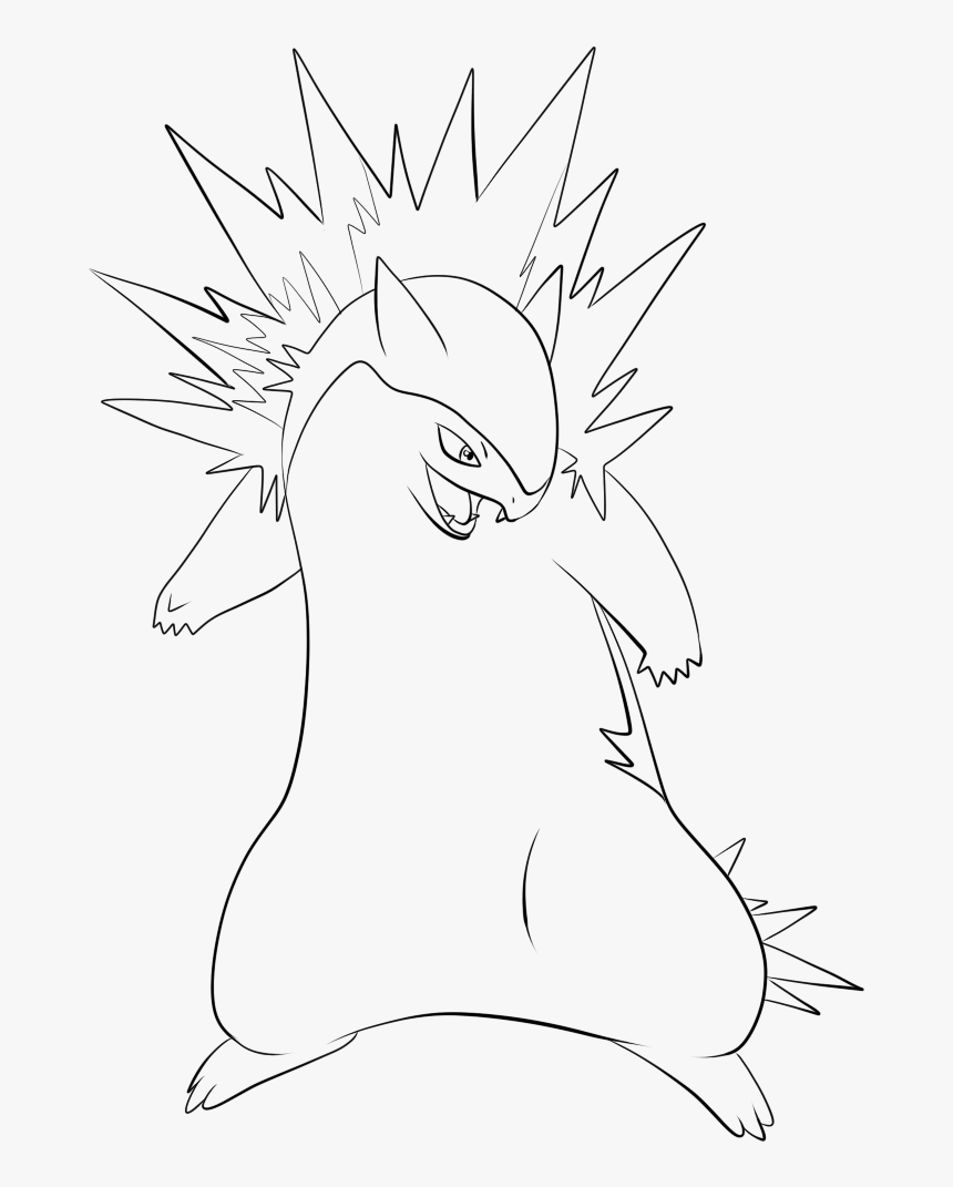 Typhlosion lineart hd png download