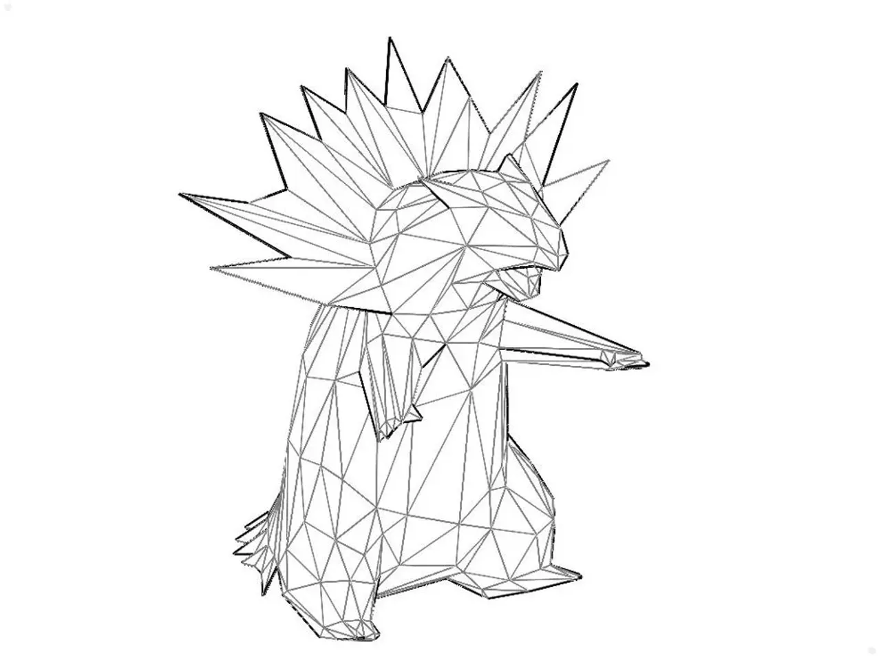 Typhlosion low poly by vdesign download free stl model