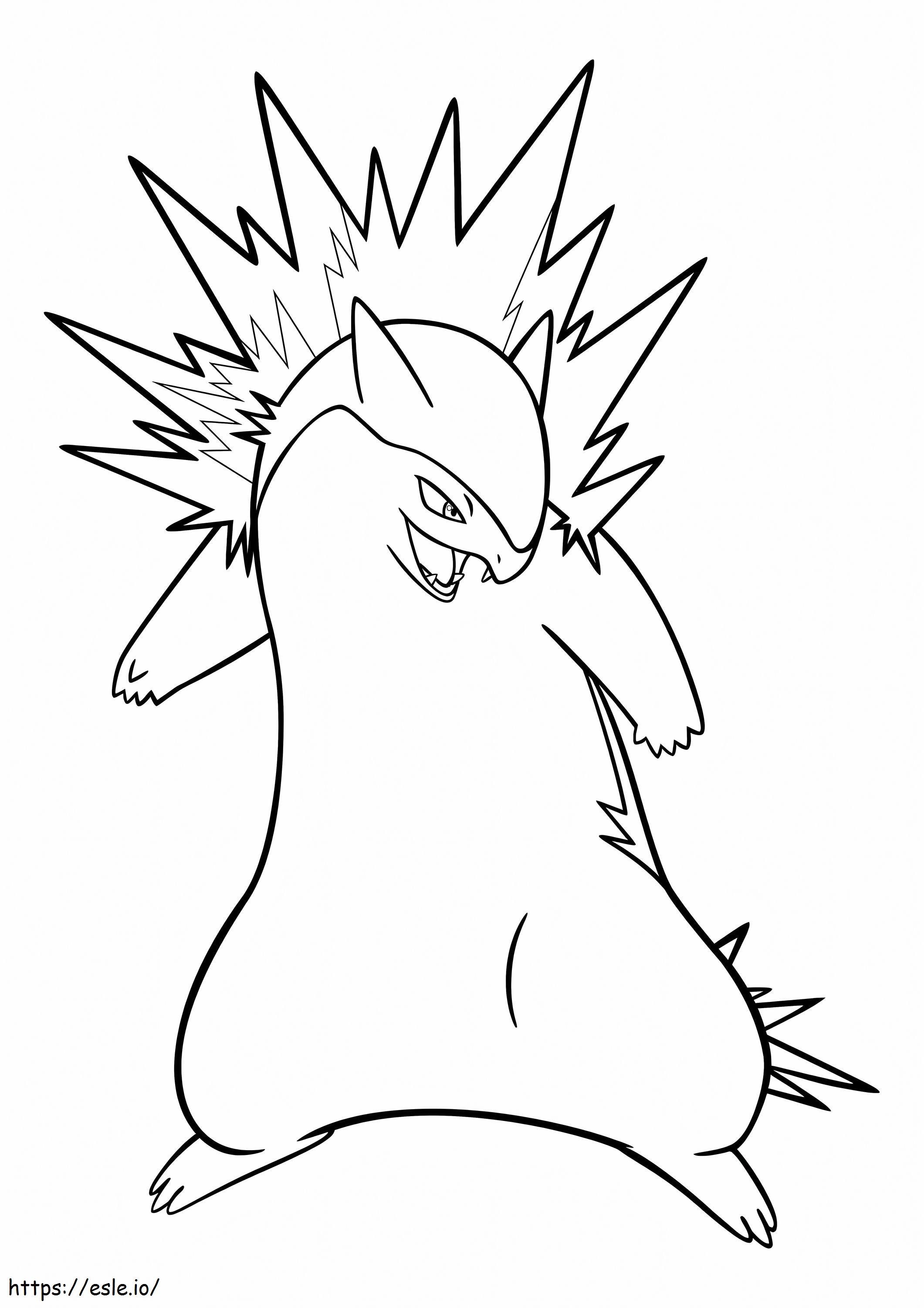 Typhlosn a pokemon coloring page