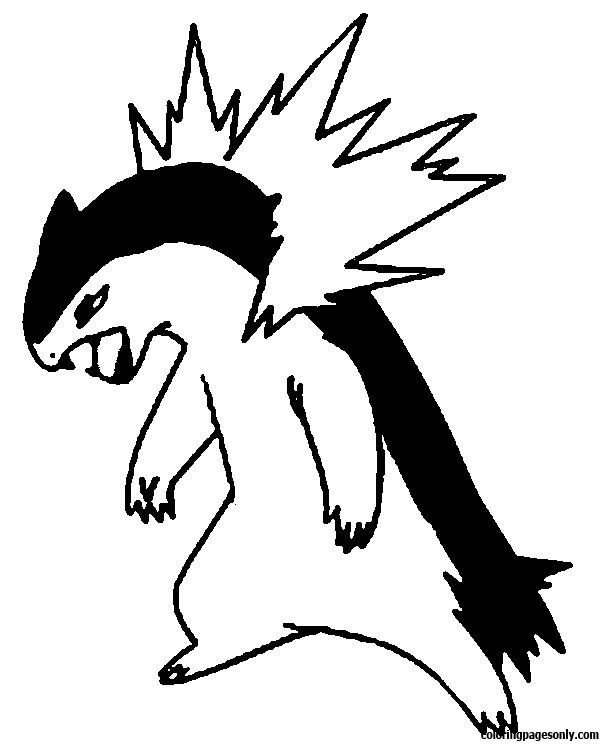 Typhlosion pokemon coloring pages