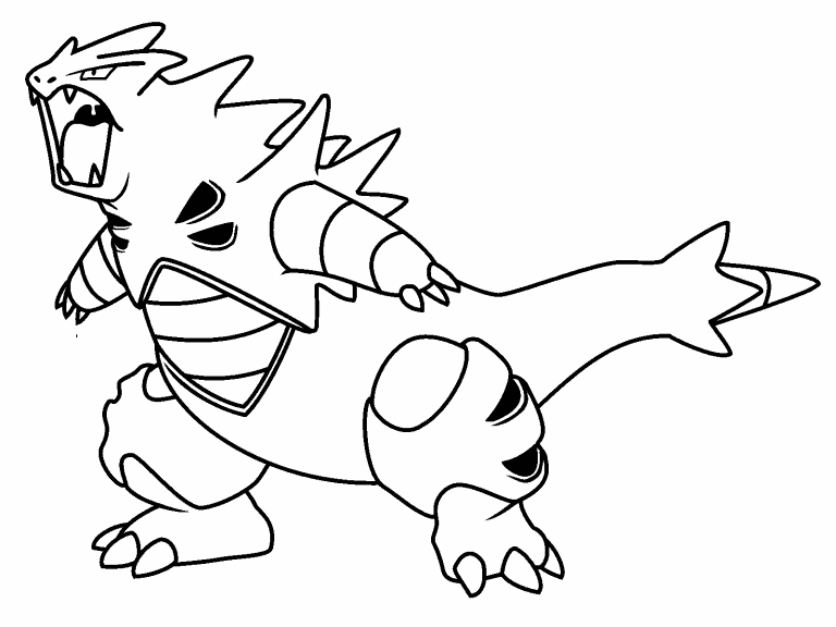 Tyranitar pokemon coloring page