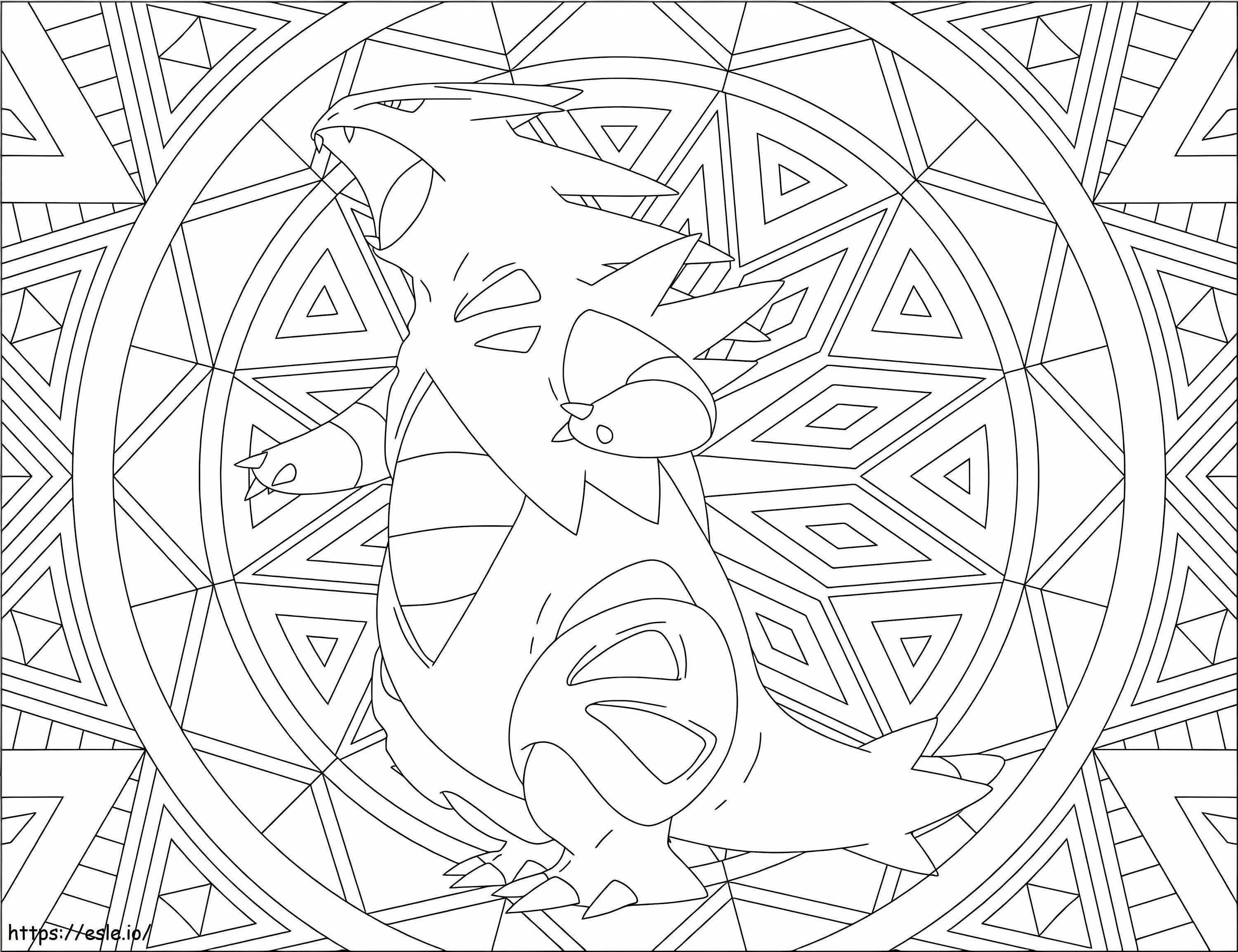 Free printable tyranitar coloring page